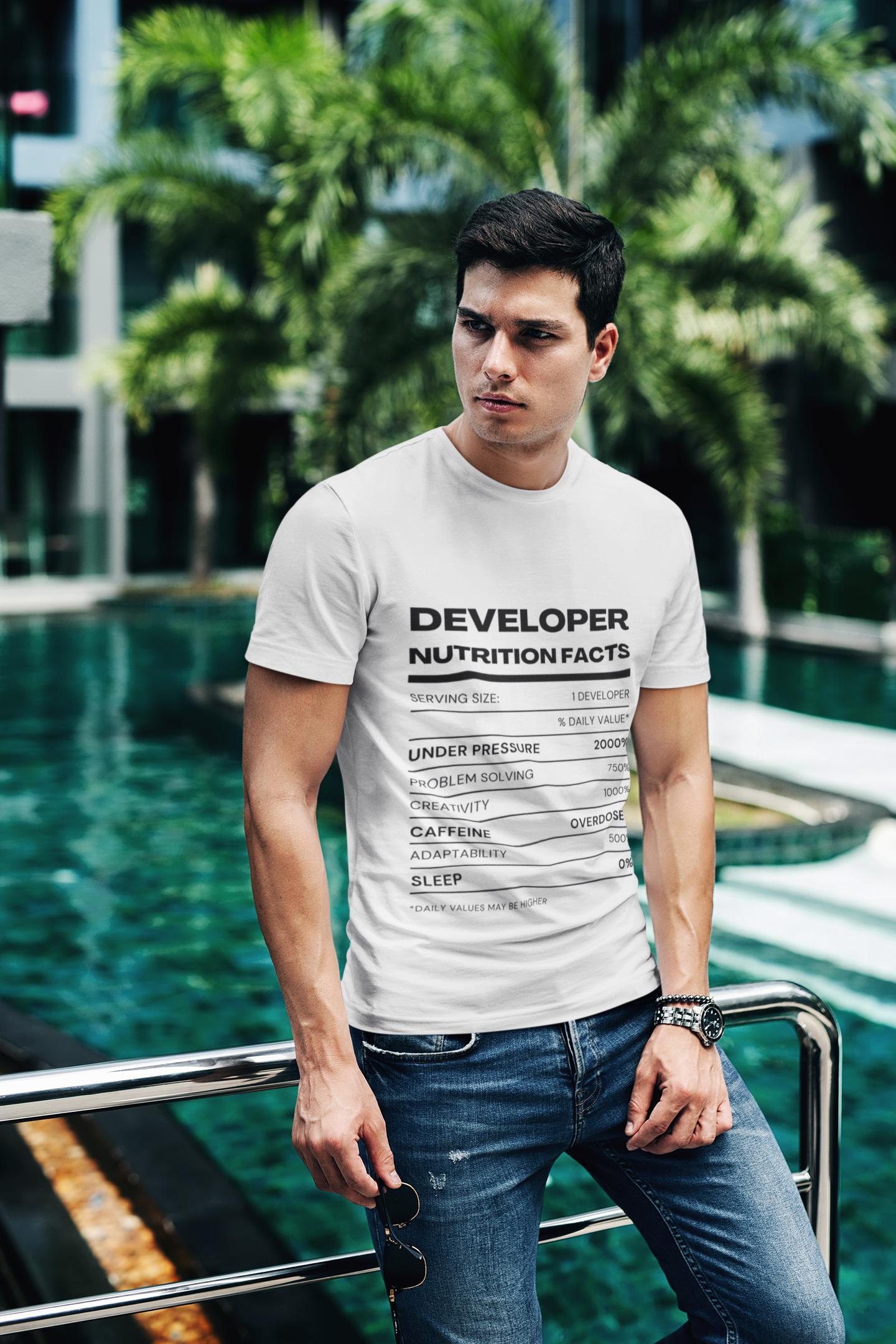 Funny Developer Nutrition Facts Classic T-Shirt