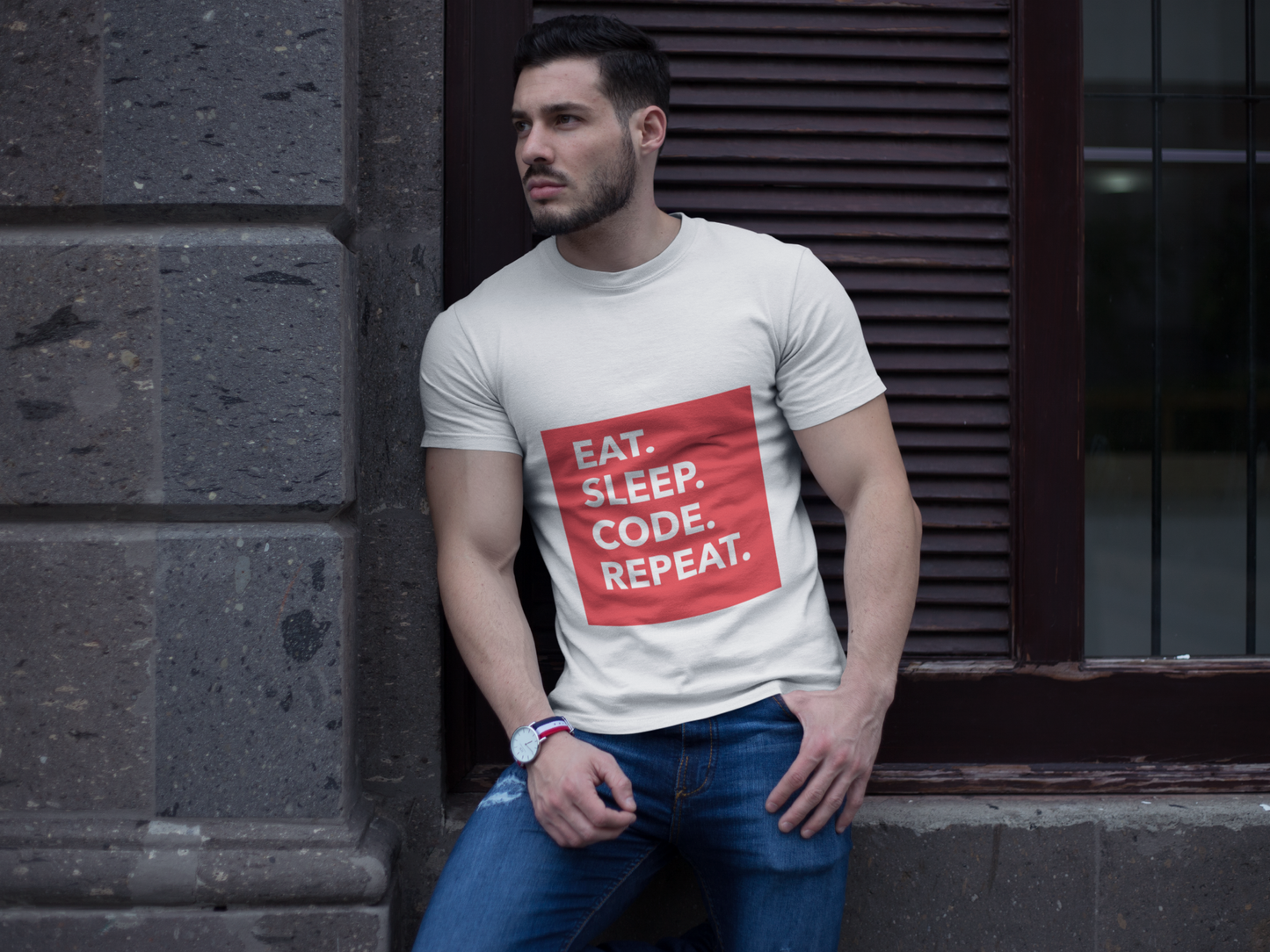 Eat, Sleep, Code, Repeat Tech Unisex T-Shirt